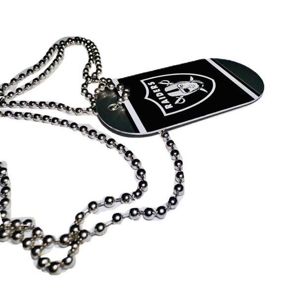 Las Vegas Raiders Dog Tag Ball Chain Necklace 11/13/23 Game Giveaway vs NY Jets - Picture 7 of 9
